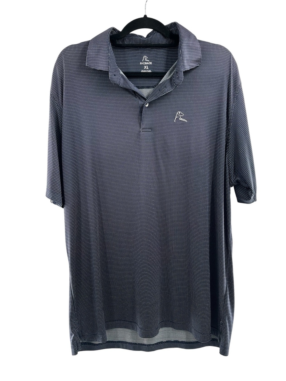 Rhoback Dark Blue Short Sleeve Polo Golf Shirt Men's Size XL